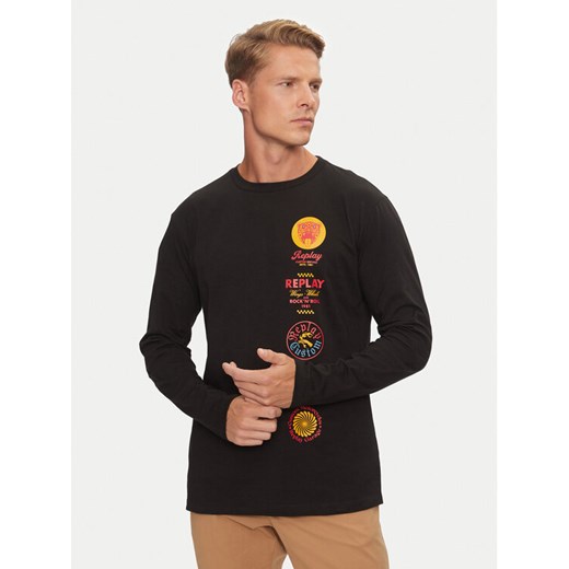 Replay T-Shirt M6989 .000.2660 Czarny Regular Fit ze sklepu MODIVO w kategorii T-shirty męskie - zdjęcie 182683772
