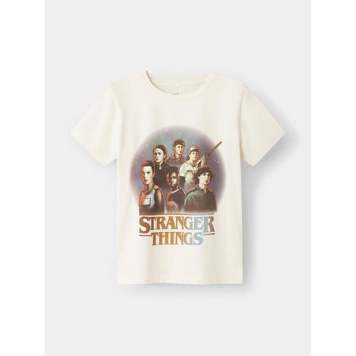 NAME IT T-Shirt STRANGER THINGS 13227698 Biały Regular Fit ze sklepu MODIVO w kategorii Bluzki dziewczęce - zdjęcie 182683794