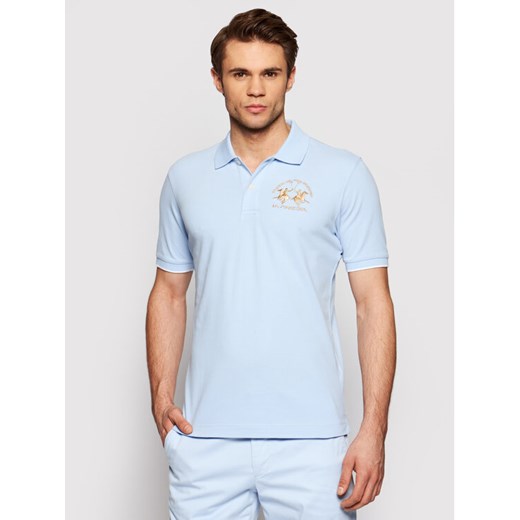 La Martina Polo CCMP01 PK001 Błękitny Regular Fit ze sklepu MODIVO w kategorii T-shirty męskie - zdjęcie 182683804