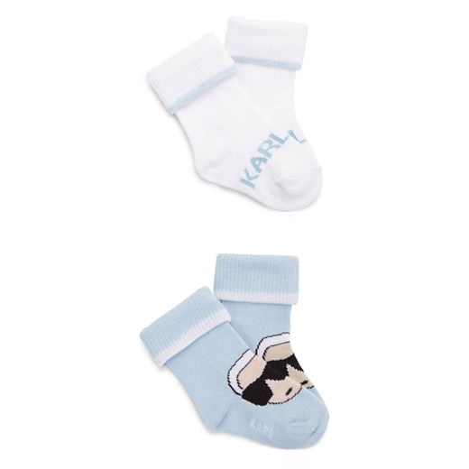 Karl Lagerfeld Kids Zestaw 2 par wysokich skarpet dziecięcych Z90047 Niebieski ze sklepu MODIVO w kategorii Skarpetki dziecięce - zdjęcie 182683842