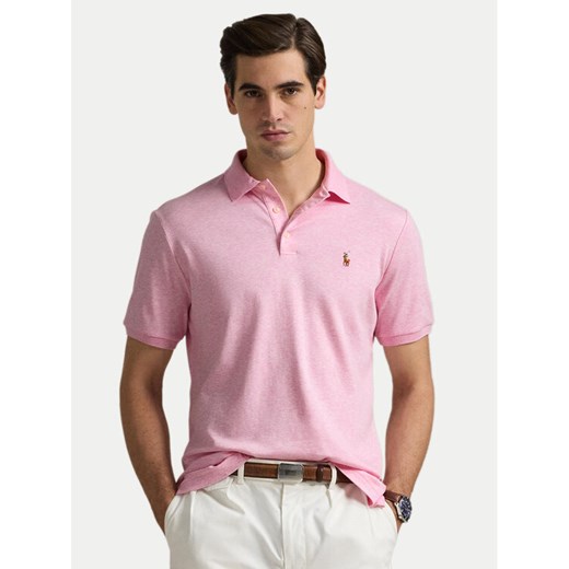 Polo Ralph Lauren Polo 710704319167 Różowy Slim Fit ze sklepu MODIVO w kategorii T-shirty męskie - zdjęcie 182683843