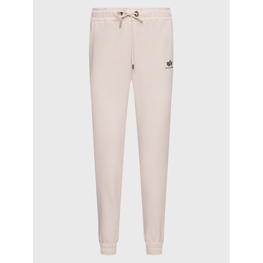 Alpha Industries Spodnie dresowe Basic ALPHA INDUSTRIES-116051 Écru Regular Fit ze sklepu MODIVO w kategorii Spodnie damskie - zdjęcie 182683883