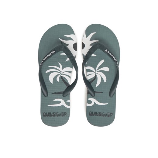 Quiksilver Japonki Molokai Screen AQYL101427 Zielony ze sklepu MODIVO w kategorii Klapki męskie - zdjęcie 182683920