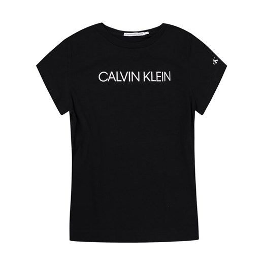 Calvin Klein Jeans T-Shirt Institutional IG0IG00380 Czarny Slim Fit ze sklepu MODIVO w kategorii Bluzki dziewczęce - zdjęcie 182683924