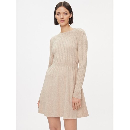 ONLY Sukienka dzianinowa 15306551 Beżowy Regular Fit ze sklepu MODIVO w kategorii Sukienki - zdjęcie 182683980