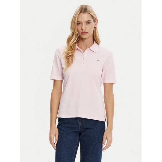 Tommy Hilfiger Polo 1985 WW0WW43224 Różowy Regular Fit ze sklepu MODIVO w kategorii Bluzki damskie - zdjęcie 182683982