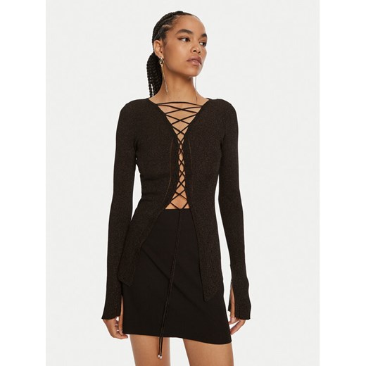 Patrizia Pepe Bluzka 8K0207 K1QZA K250 Czarny Slim Fit ze sklepu MODIVO w kategorii Bluzki damskie - zdjęcie 182684000