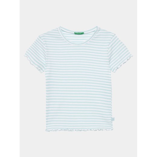United Colors Of Benetton T-Shirt 3W5BC10H7 Niebieski Regular Fit ze sklepu MODIVO w kategorii Bluzki dziewczęce - zdjęcie 182684022