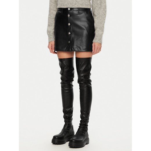 ONLY Spódnica z imitacji skóry Amazing 15331876 Czarny Slim Fit ze sklepu MODIVO w kategorii Spódnice - zdjęcie 182684043