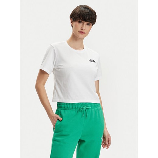 The North Face T-Shirt Simple Dome NF0A87U4 Biały Relaxed Fit ze sklepu MODIVO w kategorii Bluzki damskie - zdjęcie 182684090