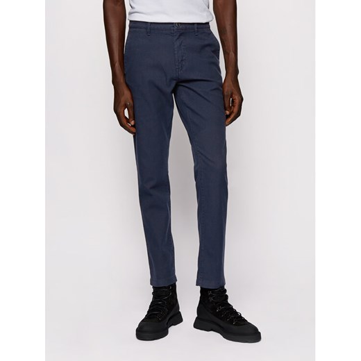 Boss Spodnie materiałowe Schino-Modern 2 50436144 Granatowy Slim Fit ze sklepu MODIVO w kategorii Spodnie męskie - zdjęcie 182684091