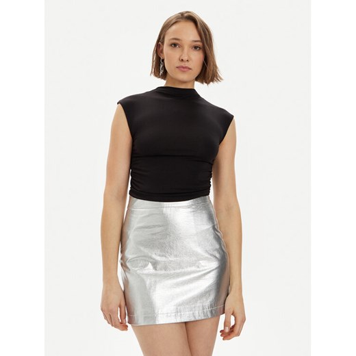 Gina Tricot Top 20883 Czarny Slim Fit ze sklepu MODIVO w kategorii Bluzki damskie - zdjęcie 182684140