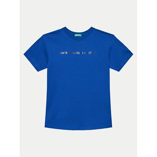 United Colors Of Benetton T-Shirt 3I1XC10JL Niebieski Regular Fit ze sklepu MODIVO w kategorii T-shirty chłopięce - zdjęcie 182684161