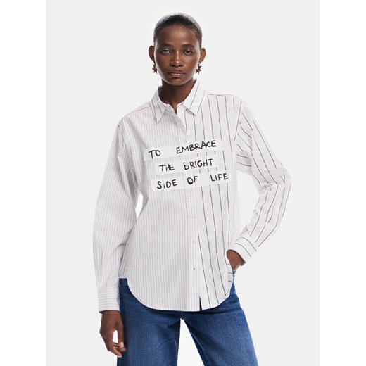 Desigual Koszula Ykohama 24WWCW19 Biały Regular Fit ze sklepu MODIVO w kategorii Koszule damskie - zdjęcie 182684162