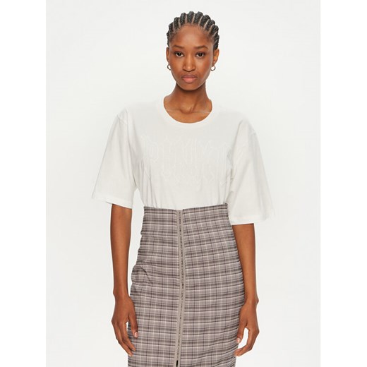 PINKO T-Shirt Scanner 101704 A23W Biały Relaxed Fit ze sklepu MODIVO w kategorii Bluzki damskie - zdjęcie 182684224