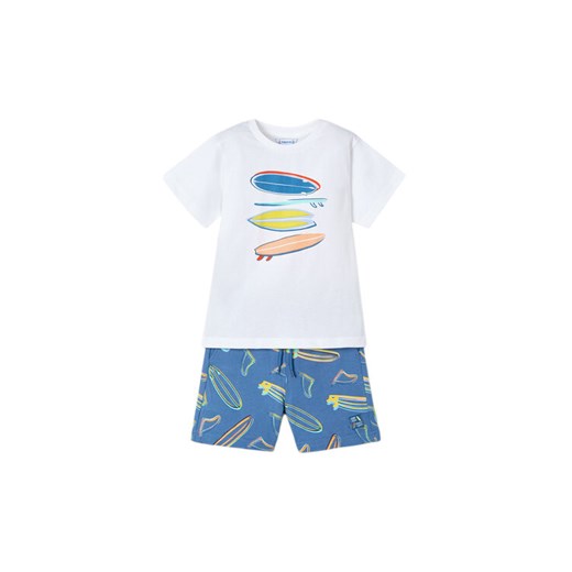 Mayoral Komplet t-shirt i spodenki 3604 Niebieski Regular Fit ze sklepu MODIVO w kategorii Komplety chłopięce - zdjęcie 182684300