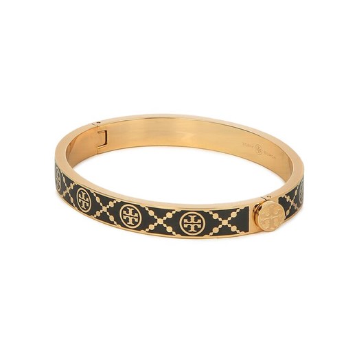 Tory Burch Bransoletka T Monogram Hinge Bracelet 150568 Czarny ze sklepu MODIVO w kategorii Bransoletki - zdjęcie 182684310