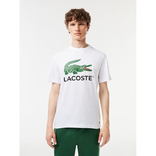 Lacoste T-Shirt TH1285 Biały Regular Fit ze sklepu MODIVO w kategorii T-shirty męskie - zdjęcie 182684361