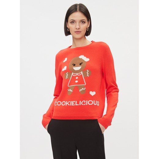 ONLY Sweter 15303268 Czerwony Regular Fit ze sklepu MODIVO w kategorii Swetry damskie - zdjęcie 182684432