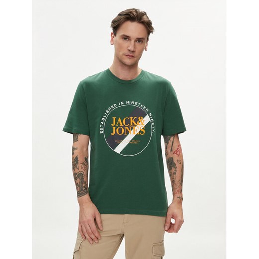 Jack&Jones T-Shirt Loof 12248624 Zielony Standard Fit S MODIVO