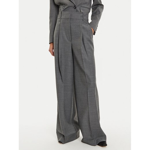 IVY OAK Spodnie materiałowe Prescilla IO115189 Szary Wide Leg ze sklepu MODIVO w kategorii Spodnie damskie - zdjęcie 182684604