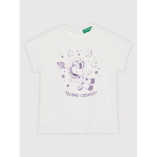 United Colors Of Benetton T-Shirt 3I1XG101X Biały Regular Fit ze sklepu MODIVO w kategorii Koszulki niemowlęce - zdjęcie 182684642
