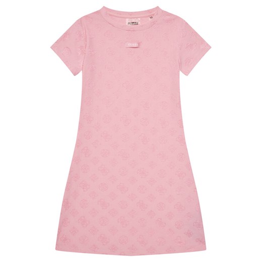 Guess Sukienka codzienna J5GK38 KCT02 Różowy Regular Fit ze sklepu MODIVO w kategorii Sukienki dziewczęce - zdjęcie 182684643