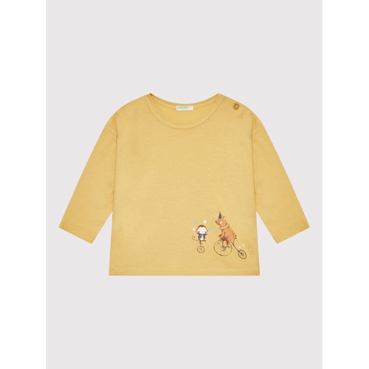 United Colors Of Benetton Bluzka 3ATNA1017 Żółty Regular Fit ze sklepu MODIVO w kategorii Kaftaniki i bluzki - zdjęcie 182684693
