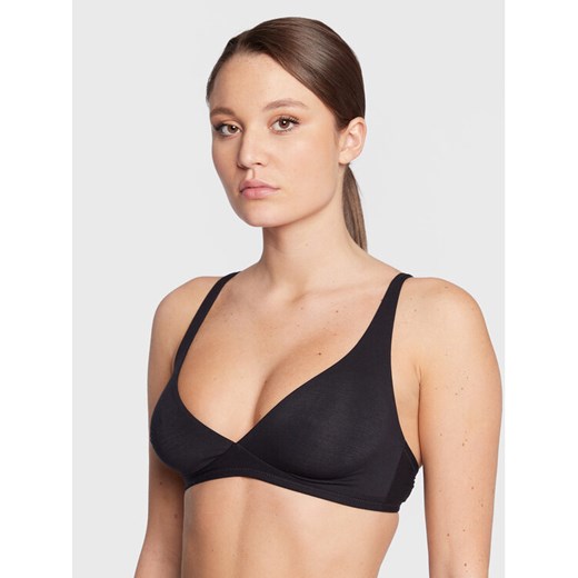 Hanro Biustonosz braletka Cotton Sensation 1387 Czarny ze sklepu MODIVO w kategorii Biustonosze - zdjęcie 182684743