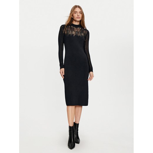 Sisley Sukienka dzianinowa 1MNPMV00S Czarny Slim Fit ze sklepu MODIVO w kategorii Sukienki - zdjęcie 182684754
