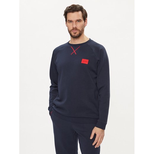 Hugo Bluza Patch 50510535 Granatowy Relaxed Fit ze sklepu MODIVO w kategorii Bluzy męskie - zdjęcie 182684760