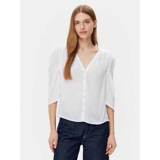 Morgan Bluzka 251-CALA Biały Regular Fit ze sklepu MODIVO w kategorii Bluzki damskie - zdjęcie 182684761