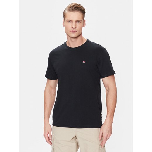 Napapijri T-Shirt Salis NP0A4H8D Czarny Regular Fit ze sklepu MODIVO w kategorii T-shirty męskie - zdjęcie 182684791