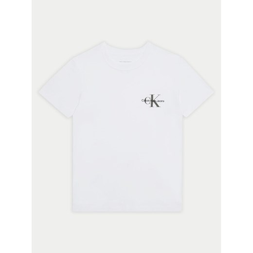 Calvin Klein Jeans T-Shirt IU0IU00678 Biały Regular Fit ze sklepu MODIVO w kategorii Bluzki dziewczęce - zdjęcie 182684860