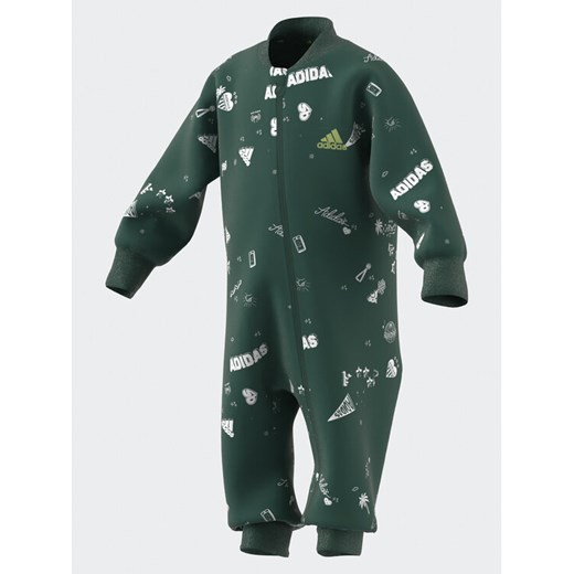 adidas Kombinezon IA1559 Zielony Regular Fit ze sklepu MODIVO w kategorii Kombinezony dziewczęce - zdjęcie 182684960