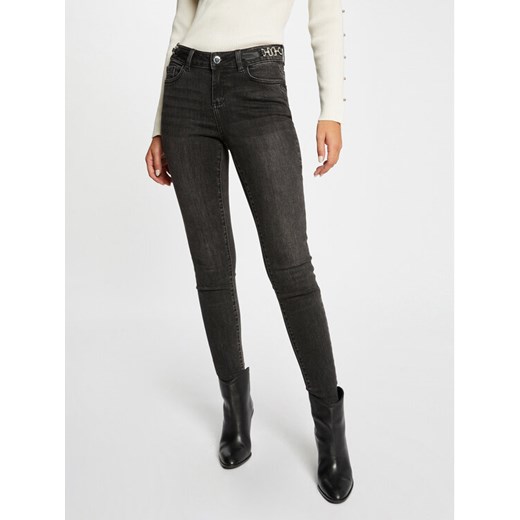 Morgan Jeansy 232-POMELO Szary Skinny Fit ze sklepu MODIVO w kategorii Jeansy damskie - zdjęcie 182684970
