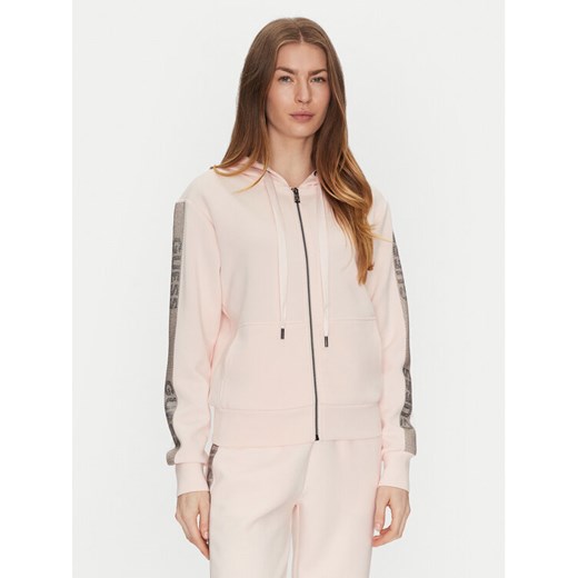 Guess Bluza W5RQ03 KBYE2 Różowy Regular Fit ze sklepu MODIVO w kategorii Bluzy damskie - zdjęcie 182685022