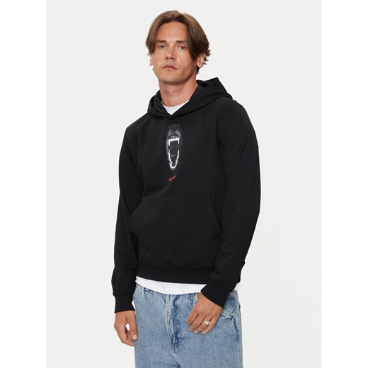 Hugo Bluza Dartchon 50525054 Czarny Regular Fit ze sklepu MODIVO w kategorii Bluzy męskie - zdjęcie 182685054