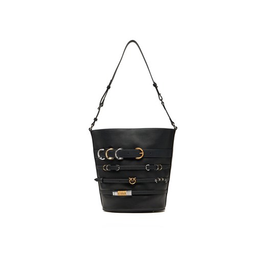 PINKO Torebka Belts Bucket PE 25 PLTT 104366 A26K Czarny ze sklepu MODIVO w kategorii Torebki damskie - zdjęcie 182685141