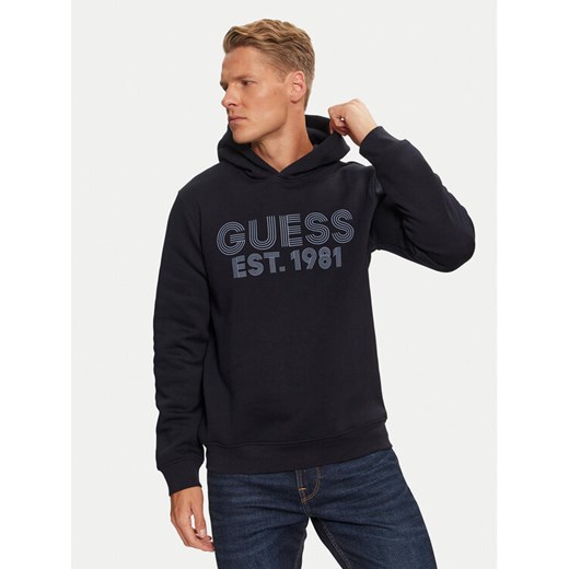 Guess Bluza M4YQ36 K9Z21 Granatowy Regular Fit ze sklepu MODIVO w kategorii Bluzy męskie - zdjęcie 182685324