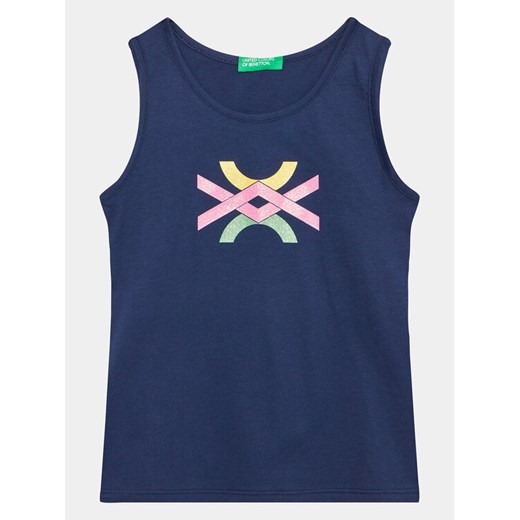 United Colors Of Benetton Top 3I1XCH012 Granatowy Regular Fit ze sklepu MODIVO w kategorii Bluzki dziewczęce - zdjęcie 182685393
