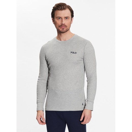 Polo Ralph Lauren Longsleeve 714899615003 Szary Regular Fit ze sklepu MODIVO w kategorii T-shirty męskie - zdjęcie 182685414