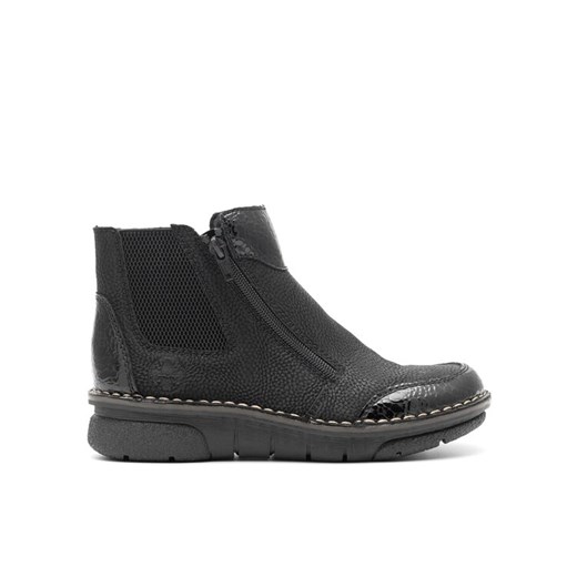 Rieker Botki 73355-00 Czarny ze sklepu MODIVO w kategorii Botki - zdjęcie 182685494