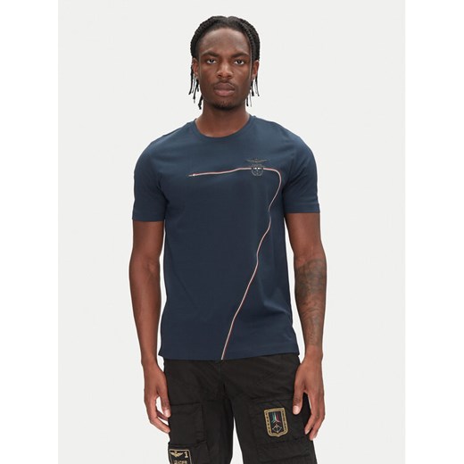 Aeronautica Militare T-Shirt 251TS2417J682 Granatowy Regular Fit ze sklepu MODIVO w kategorii T-shirty męskie - zdjęcie 182685501