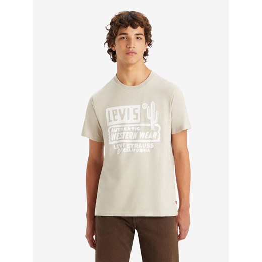 Levi's® T-Shirt Graphic 22491-1490 Beżowy Standard Fit ze sklepu MODIVO w kategorii T-shirty męskie - zdjęcie 182685573