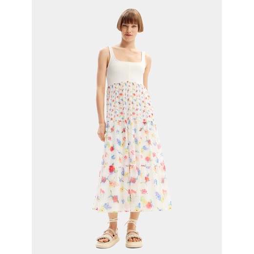 Desigual Sukienka letnia Vancouver 24SWVK58 Biały Regular Fit ze sklepu MODIVO w kategorii Sukienki - zdjęcie 182685660