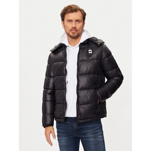 KARL LAGERFELD Kurtka puchowa 505022 544590 Czarny Slim Fit ze sklepu MODIVO w kategorii Kurtki męskie - zdjęcie 182685682
