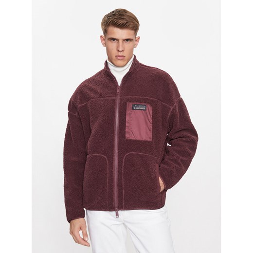 Armani Exchange Polar 6RZMJD ZJDLZ 14AU Bordowy Regular Fit ze sklepu MODIVO w kategorii Bluzy męskie - zdjęcie 182685721