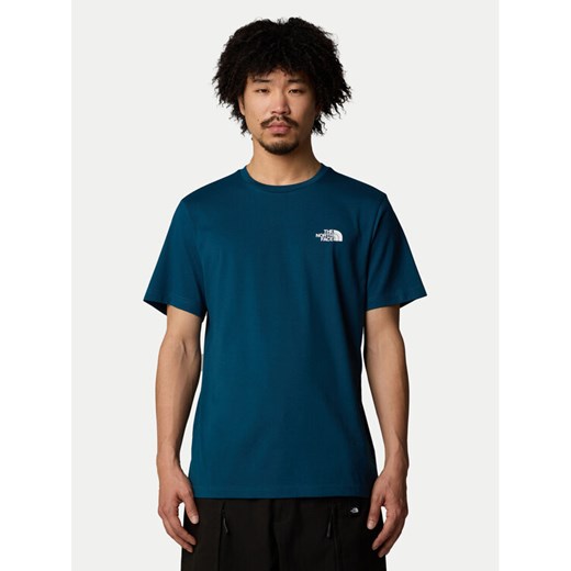 The North Face T-Shirt Simple Dome NF0A87NG Granatowy Regular Fit ze sklepu MODIVO w kategorii T-shirty męskie - zdjęcie 182685733