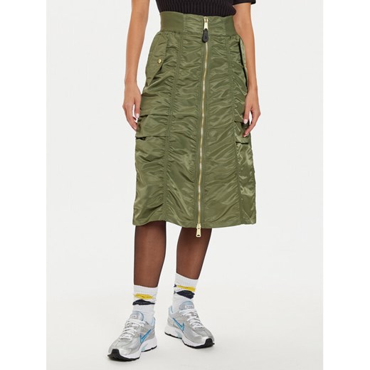 Alpha Industries Spódnica midi 148067 Zielony Regular Fit ze sklepu MODIVO w kategorii Spódnice - zdjęcie 182685734